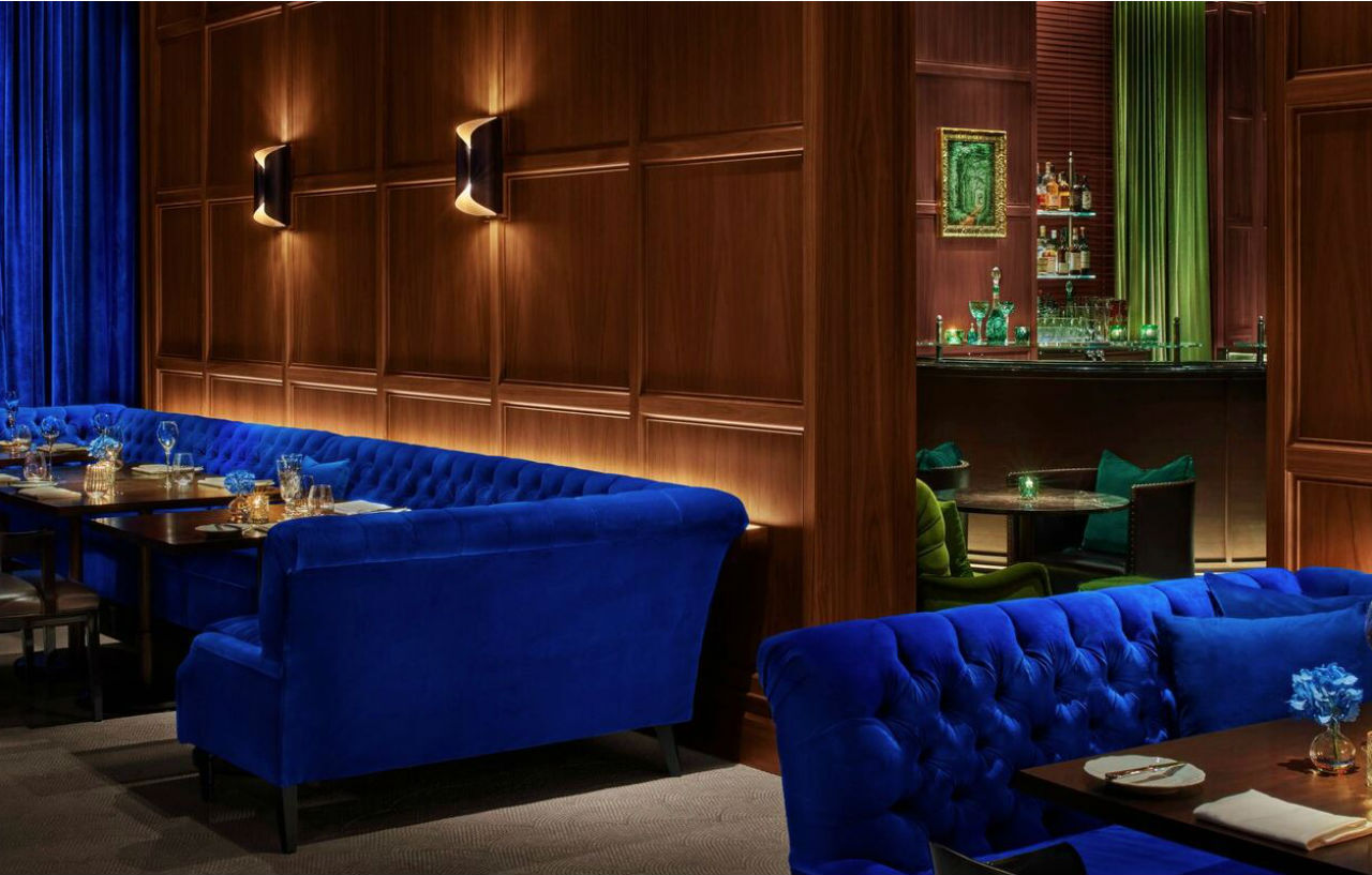 فندق ذا تايمز سكوير إيديشن نيو يورك المظهر الخارجي الصورة The bar at the London Edition